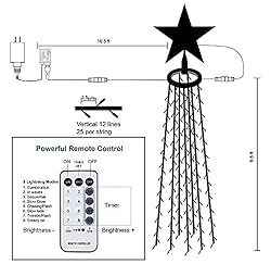 Twinkle Star Christmas Tree Lights with Star