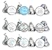 324 Mini Candy Stickers Boy Baby Shower Favors Tiny 0.75 Inch Elephant Labels (Light Blue)
