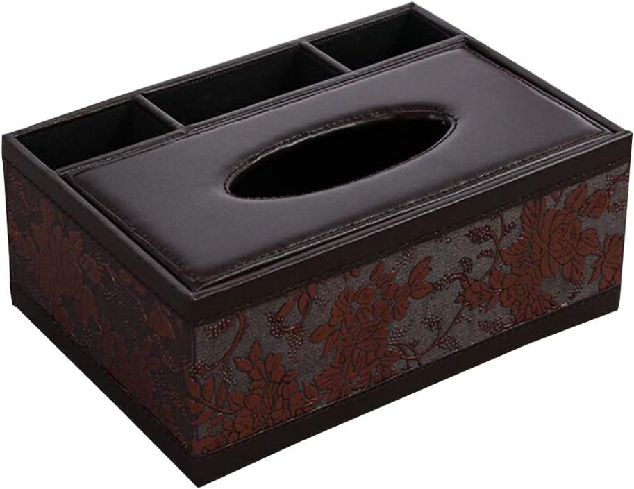 Suvox - Organizador de escritorio de poliuretano, caja de pañuelos con