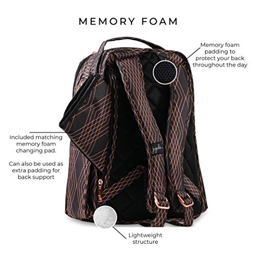 JuJuBe Be Right Back Multi-Funtional Structured Backpack/Diaper Bag, Prism Rose