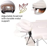 Vesgantti Portable Massage Bed Table 3-Section Aluminium Foldable Beige view 3
