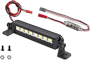 Freshion RC Light Bar 8 LED 1.9 Inch Aluminum RC Lights RC Crawler Accessories for Axial Traxxas TRX4M Arrma Redcat 1/18 1/24 rc Light kit