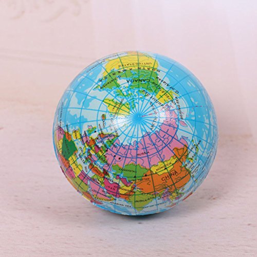 TOYMYTOY 12Pcs 6.3CM Squeeze Ball Toy Globe World Map Sponge Ball Soft Bounce Ball for Baby Kids - Thumbnail 3