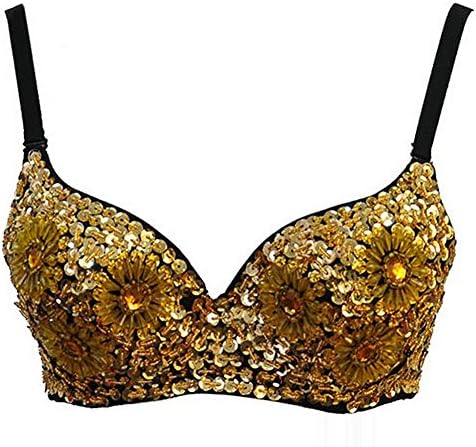 Yinwes Corset Lingerie Women Party Rose Appliques Beading Bra Metallic Chrysanthemum Floral Bra