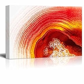 Canvas Wall Art - Abstract Agate Slice Pattern - Giclee Print Gallery Wrap Modern Home Art Ready to Hang - 12" x 18"