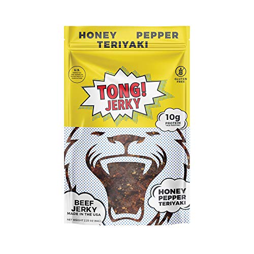 Honey Pepper Teriyaki Beef Jerky 50 Calories, Gluten Free, Keto