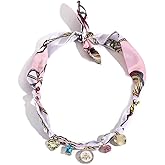 Titayen Silk Scarf Necklace for Women Vintage Bandana Necklace Choker Necklace Fashion Adjustable Jewelry