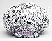 Dry Divas Designer Shower Cap For Women - Washable, Reusable - Large Bouffant Cap With Vintage Jeweled Brooch (I Heart U)