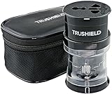 TruShield Universal WorldWide International Travel Adapter Adaptor Wall Power Plug Charger, Set of 3 Pieces, For USA UK EU AUS, With Black Stylish Pouch