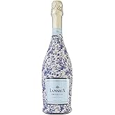 beaubottles Grandmillenial Blue Floral Custom Wine Label Wrap for La Marca 750ml Champagne Bottle - Personalized Wine Bottle 