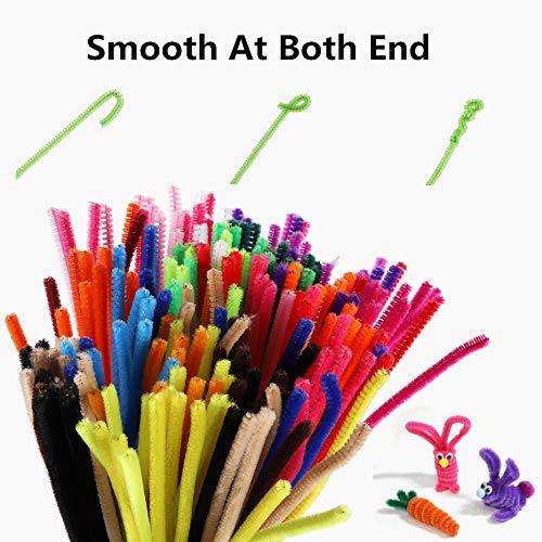 Creativity Craft Chenille Pipe Cleaners - 396 pcs 24 Colors with Wiggle Googly Eyes for DIY Art and Crafts Creative Projects and Decorations Smooth at Both Ends No Damage/Hurt(6mm x 12inch)