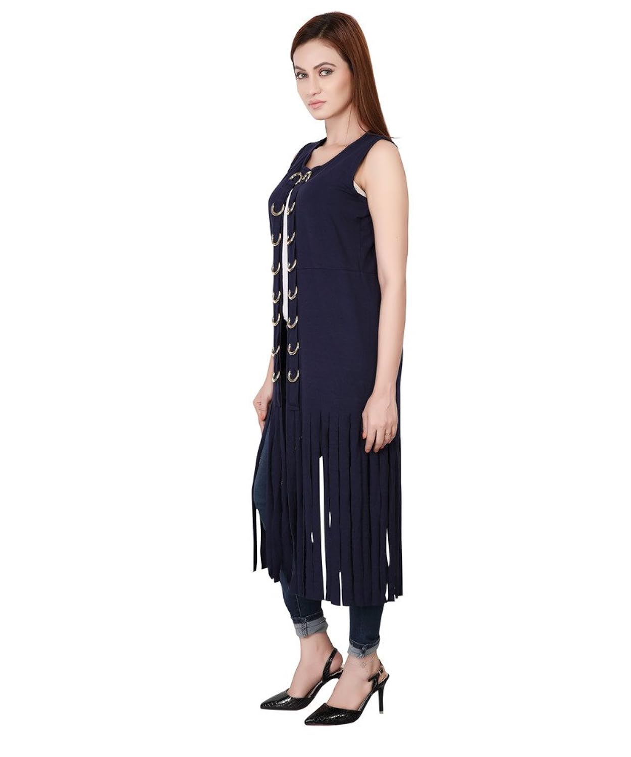 bfly women's designer viscose shrug (navy)