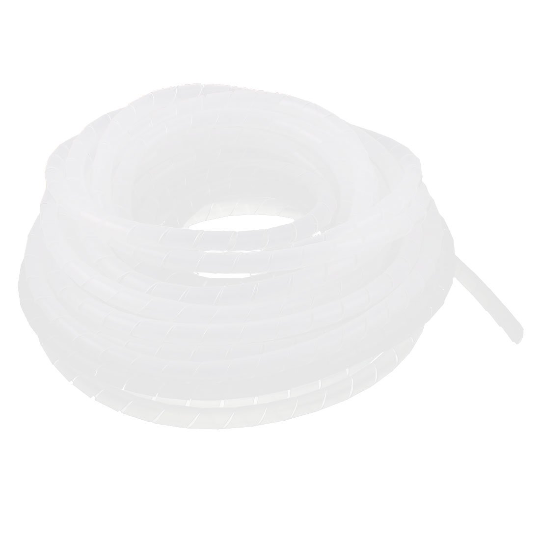 Sourcingmap Spiral Binding Wire Cable Tidy Wrap Tube Organizer 8mm 10M Long Clear