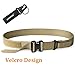 Heavy Duty Combat Belt Men's Quick Lock Buckle Nylon Belt SANSTHS EDC Hunting Gun Belt No Holes Tactical Shooter Belt for 34'' Jeans Tan