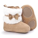 Baby Boots, Womail Winter Warm Infant Newborn Snow Boots Crib Shoes Prewalker Boy Girl (11 cm for 0~6 months, Khaki)
