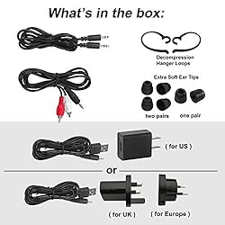 SIMOLIO 2.4G Analog Wireless TV Headsets with 100ft