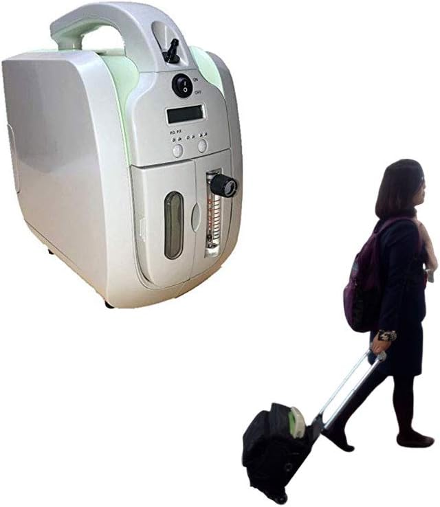 HouseHold Server Portable 1L-5L o-x-y-g-e-n Concen-tra-tor Battery O2 Machine Travel Car Use
