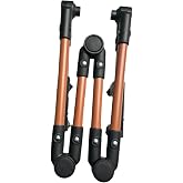 Trolley Handle Folding Wagon Push Handle Easy to Install Detachable Universal Foldable Adjustable Replace Part, Push Pull Bar, Brown