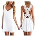 Voinnia Women Sexy Backless Lace Crochet Chiffon Summer Beach Mini Dress