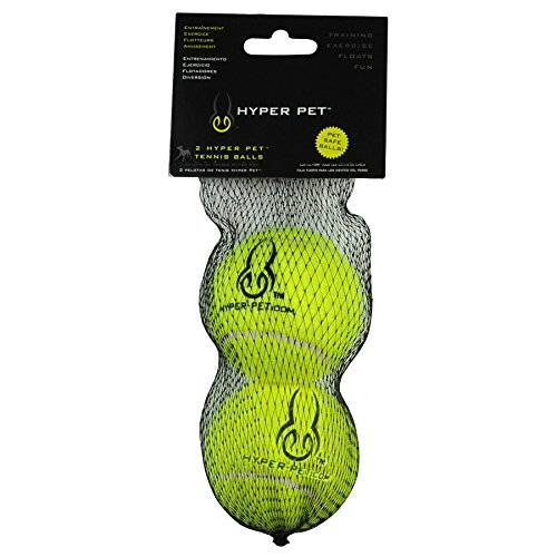 Hyper Pet Pet Tennis Balls for Dogs, Pet Safe Dog Toys for Exercise and Training, Pack of 2, Green