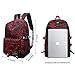 School Backpack SKL Unisex School Bag Canvas Rucksack Laptop Book Bag Satchel Hiking Bag for Boys Girls (Red)