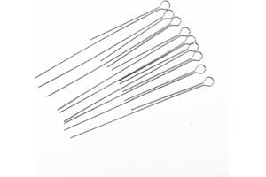 DIY Fishing Lure Spinner Wire Shafts 50pcs Stainless Steel Pack Rotating Sequin Wire for Bait Crafting (75mm)