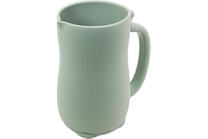 mandoo Baby Bath Rinse Cup - Food Grade Silicone - Shampoo & Body Washing Rinser Cup for Kids with Easy Grip Handle to Rinse Baby Shampoo and Soap - Baby Essentials (Light Green)