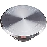 Yuly 10"" Cake Decorating Turntable Round 360° Rotating Stainless Steel Cake Stand Baking Mold