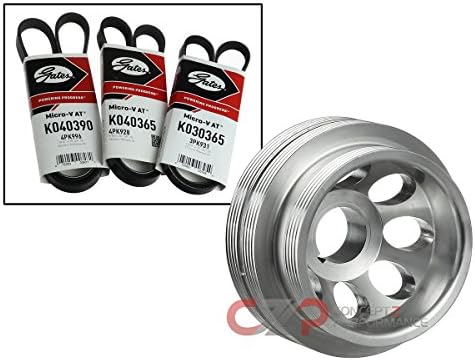 Unorthodox Racing CU1061A Crank Pulley &amp; Belts: Under Drive, Polished - Nissan 300ZX - 90-96 NA/ 94-96 TT Z32