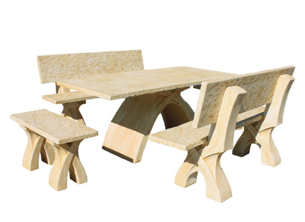 Gartenmöbel, rechteckig 180 cm. Aus Stein natur. Celeste günstig kaufen