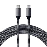 Satechi USB-C to USB-C 100W Charging Cable for USB Type-C Devices - 6.5 Feet (2 Meters) - Compatible with 2018 iPad Pro, 2018 MacBook Air, 2017/2018 MacBook Pro, Samsung Galaxy S10, Nintendo Switch