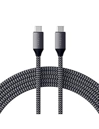 Satechi - Cable de carga USB-C a USB-C de 100 W para dispositivos USB tipo C (6.6 ft) - Compatible con iPad Pro 2018, MacBook Air, MacBook Pro 2017 2018, Samsung Galaxy S10, Nintendo Switch