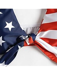Bikini con nudo de corbata y bandera de Estados Unidos