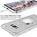 OCYCLONE Galaxy S8 Case, Glitter Cute Phone Case for Women Girls with Kickstand, Bling Diamond Rhinestone Bumper with Ring Stand Compatible with Galaxy S8 Case for Girl Women - Silver
