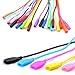 Kalevel 2pcs 2 Styles Sports Eyeglass Strap Holder Silicone Eyeglass Holder Strap Eyeglass Chain for Kids Men Women (Black)