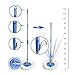 MASTERTOP Mop Bucket with Wringer Set - Floor Mop, Spin Mop with 2 Wheel Easy Move, Stainless Steel Longe Mop Handle, 5 Microfiber Replacement Head Refills, 1 Floor Brush Mop Head