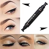 Inverlee 2018 Easy to Makeup Waterproof Cat Eye Wing Eyeliner Stamp Tool Double Head (Black)