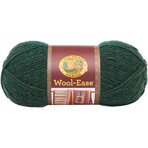 Lion Brand Wool-Ease Yarn (180) Forest Green Heather, Deep Pine Green
