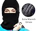 X-CHENG YQJYS Balaclava Ski Mask - Cold Weather Face Mask Motorcycle Neck Warmer or Tactical Balaclava Hood - Plus Velvet - Ultimate Thermal Retention in The Outdoors (Dark Black)