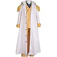 GWOKDAN Borsalino Cosplay Costume Anime Kizaru Admiral Uniform Yellow Suit Cloak Halloween Outfits Full Set