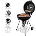 BEAU JARDIN 22.5 Inch Charcoal Grill for Outdoor Cooking BBQ Barbecue Coal Kettle Bowl Grill Portable Heavy Duty Round with Wheels Grilling for Tailgating Patio Backyard Camping Black