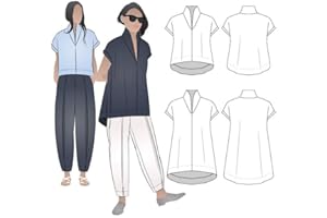 Style Arc Sewing Pattern - Teddy Designer Top (Sizes 18-30) - Click for Other