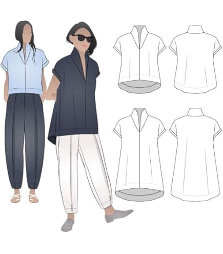 Style Arc Courtney Top Schnittmuster - Damenoberteil Mit Designlinien (Gr. 04-16)
