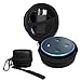 Fintie Protective Carrying Case for Amazon Echo Dot 2nd Generation - Shock Proof EVA Cover Zipper Portable Travel Bag Box (Fits USB Cable and Wall Charger), Black