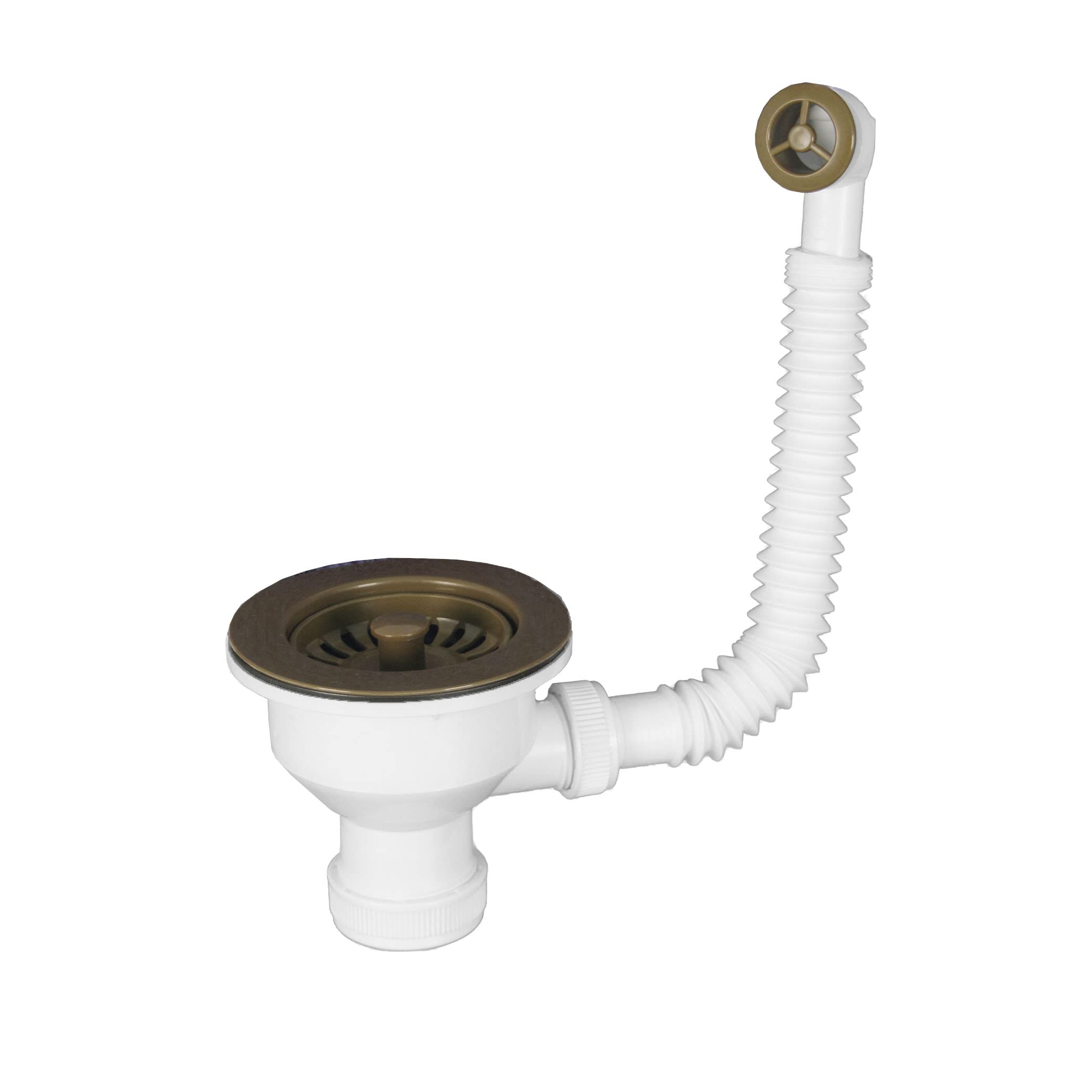 Aqualy BO-41456 Valve Basket with Overflow, Brown