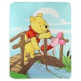 Winnie The Pooh and Piglet Kids Character Lightweight Fleece Throw Blanket