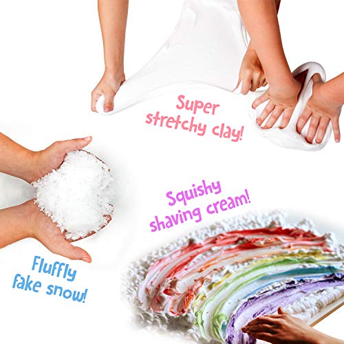 Slime Kit Supplies Stuff for Girls Making [Clear and White Glue, Borax Powder, Clay, Snow Powder, Shaving Cream] Slime Kids can Make Fluffy, Cloud, Clay Slime. Includes Full Science Instructions - Thumbnail 2