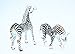 Zebra Figure Dollhouse Miniatures Animals Set Collectible Figurine by ChangThai Design
