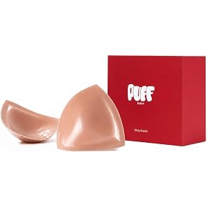 PUFF BODY Bra Inserts, Double Sided Adhesive Bra Pads (Fit Larger Busts) | large bra inserts sticky bra for large breasts pus
