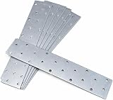 LLB Pack of 10 Galvanised Z275 Joining Plates 200x40x2mm 8" Timber Wood